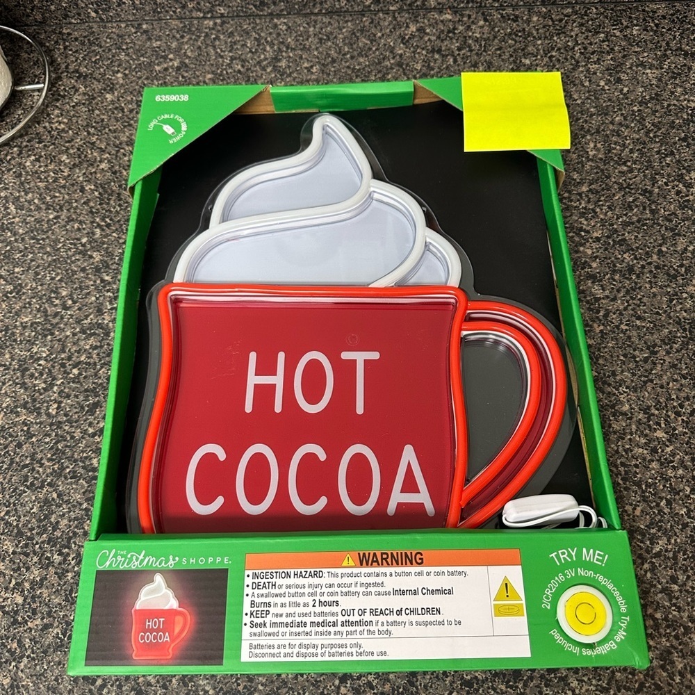 Hot Cocoa LED Neon Sign